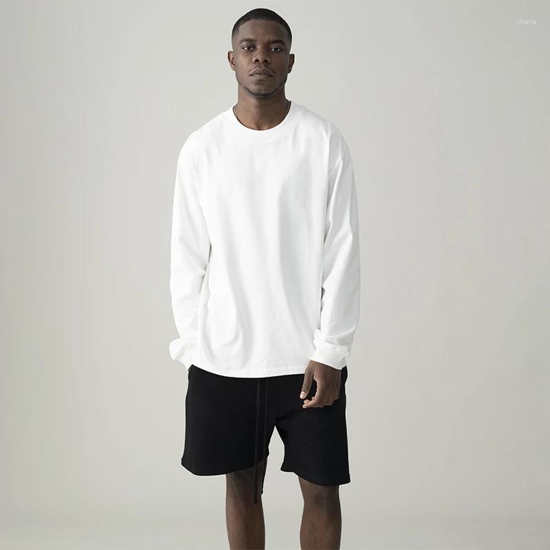 

Men' T Shirts 2023 Spring Men' Solid Color Long Sleeve High Street Hip Hop T-shirt Oversized Unisex Quality T-shirts, Beige