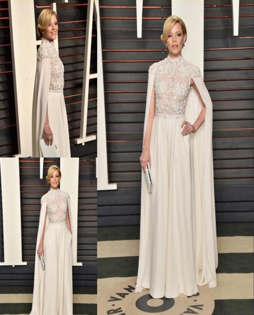 

Elegant Ivory Lace Dresses Evening Wear With Cape High Neck Jumpsuit Sequined Prom Gowns Floor Length Formal Pant Suits4050092, Orange