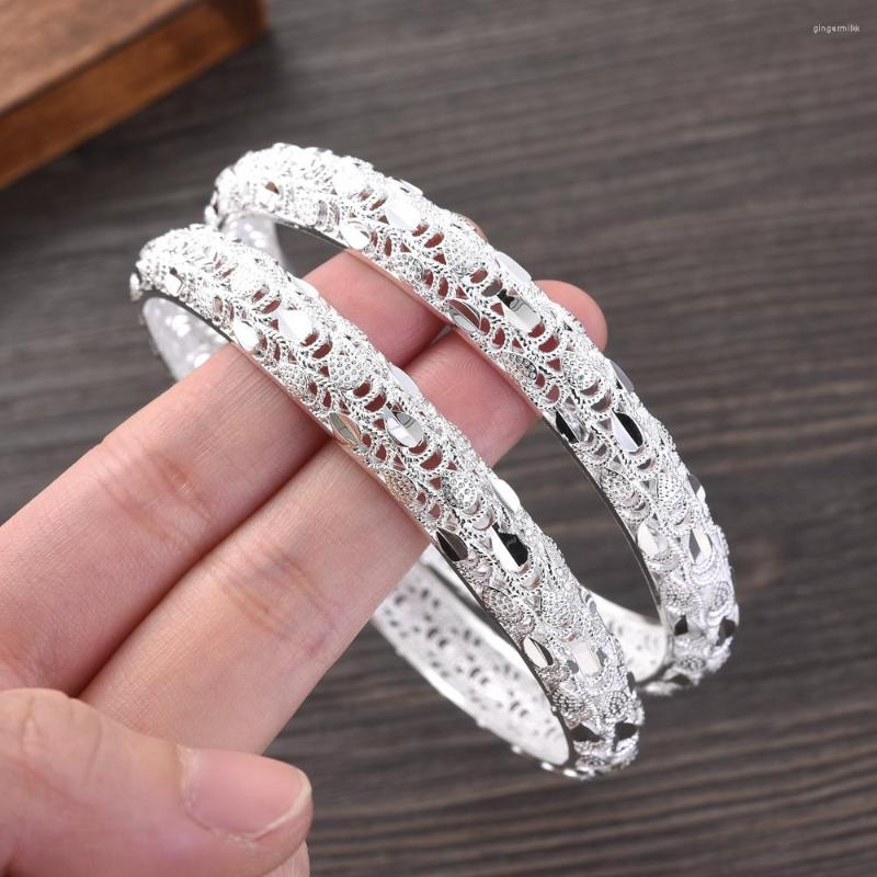 

Bangle Bangrui 24K Dubai Silver Color Wedding Jewelry For Women Men Saudi Arab Bracelet&Bangles
