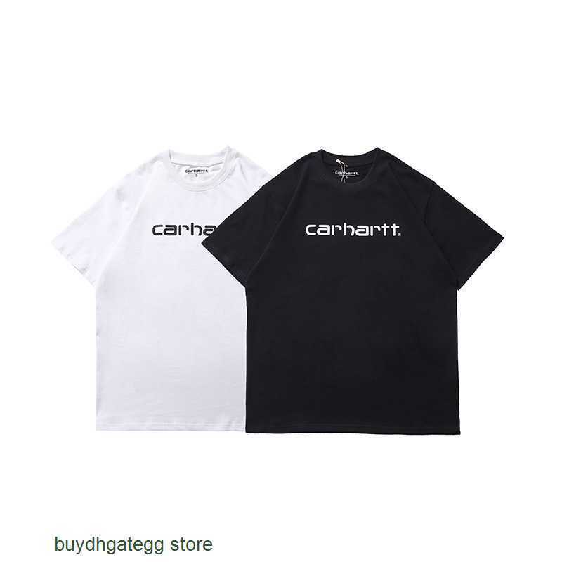 

Kriy Fashion Men' and Women' T-shirt Tooling Brand Carhart New 23 Mountain Round Neck Small Label Couple Loose Short Sleeve, Black