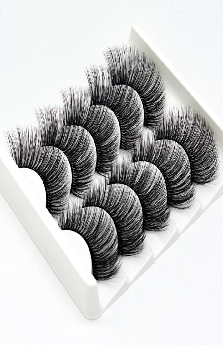 

3D synthetic hair false eyelashes handmade soft and comfortable stereo multilayer makeup full strip eye lashes 5pairspack 6 styl6978155