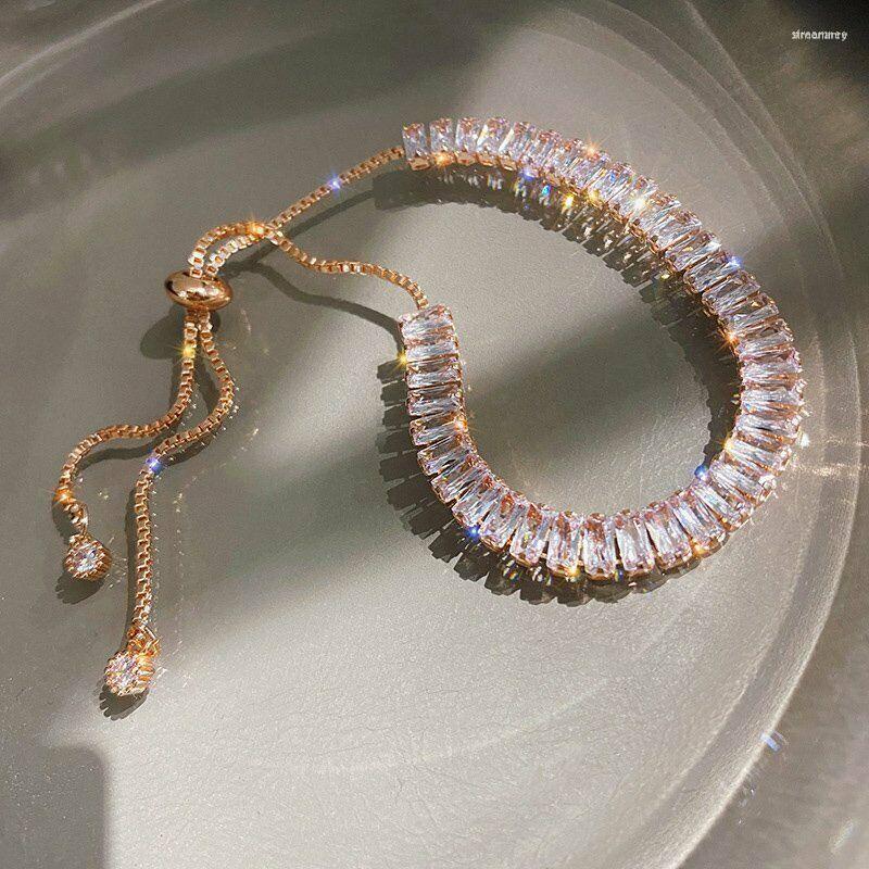 

Strand Wholesale Tennis Bracelet For Women Clear Zircon Wedding Christmas Jewellery Friends Gift Adjustable