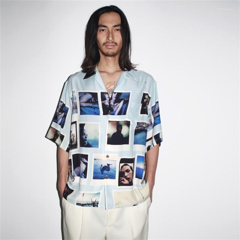 

Men' Casual Shirts WACKO MARIA Hawaiian Shirt White Oversized Men, 01