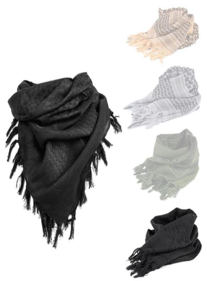 

Bandanas Men Plaid Scarf Light Weight Military Arab Tactical Desert Scarves Army Outdoor Green Black White 110x110cmBandanas5756263