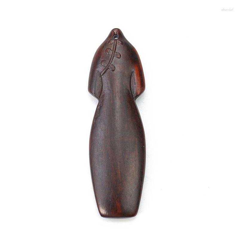

Pendant Necklaces Oriental Beauty Wooden Chirpaur Red Sandalwood Charms Carving Dress Necklace Woman Keychain Sweater Chain Jewelry MakingPe