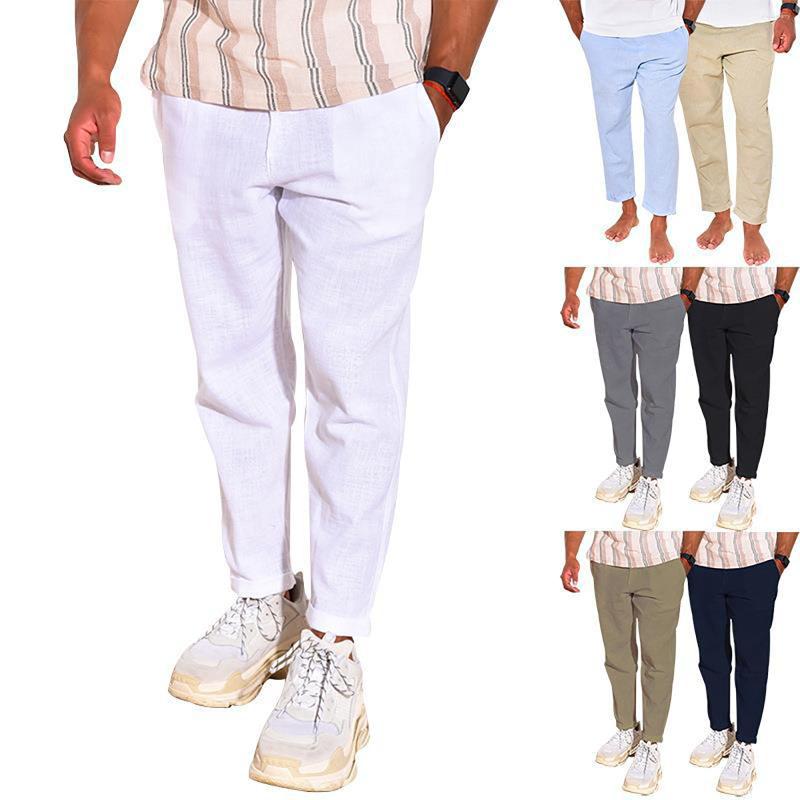 

Men' Pants Men' Loose Straight Summer Casual Breathable Big Tall N Mens Scrub With Pockets, Black