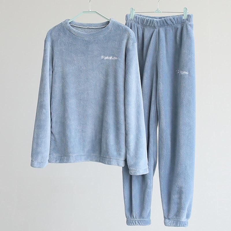 

Men's Sleepwear Women And Men Cute Pajamas Sets Velvet 2 Pieces Suit Hoodies Sweatshirt Sweatpants Solid Nightwear Homewear, Black