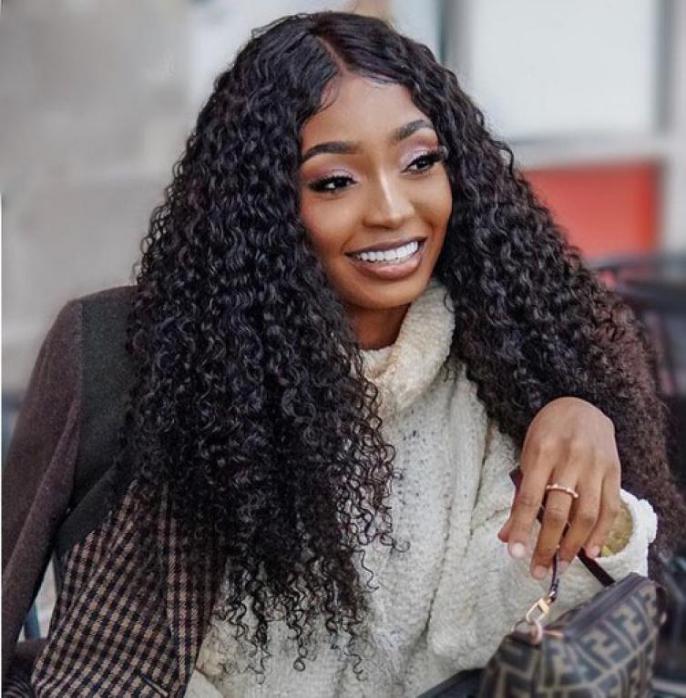 

fashion women hairstyle African Ameri brazilian Hair afro long kinky curly wig Simulation human hair kinky curly wig4579901, Black