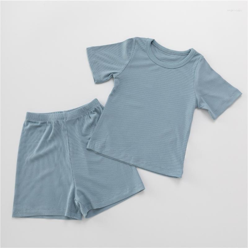 

Clothing Sets Children T Shirt Pants Set Baby Pajamas Suit Girl Boy Air Conditioning Clothes Summer Modal Home Wear 2pcs, Yellow 2pcs set