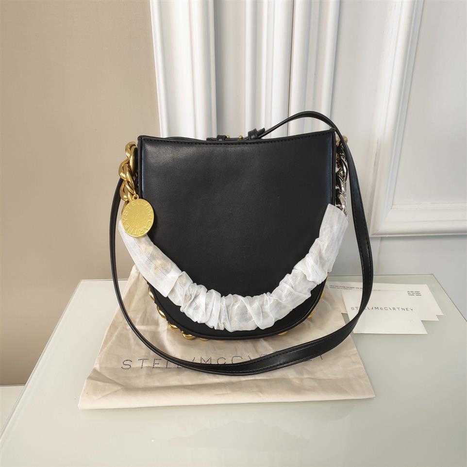 

designer bag 2022 New arrival Designer Shoulder Bags For Women Fashion Stella Mccartney Chains handbags Genuine leather Lady Shopping bag246C, Black