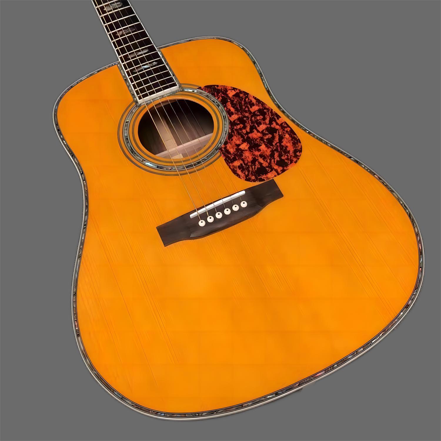 

Custom guitar, solid AAA spruce top, rosewood fingerboard, rosewood sides and back, 41-inch high-quality 45 acoustic guitar
