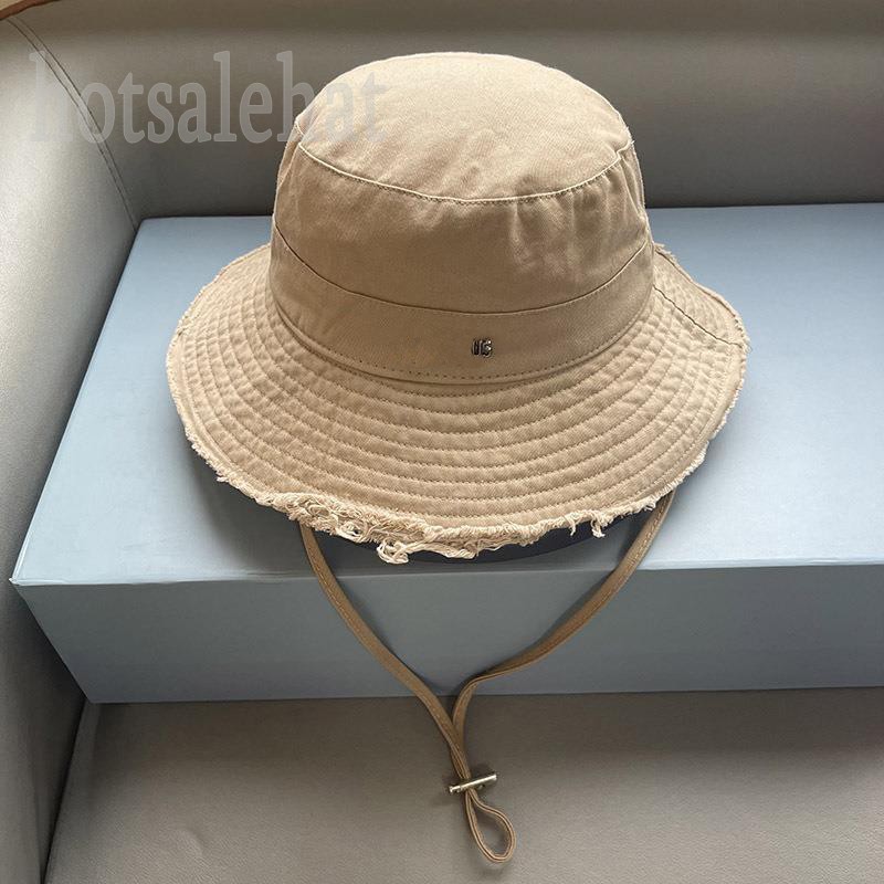 

Sun proof bucket hat designer beach hats trendy western style retro pink blue gorras frayed brim lady street shopping le bob cotton fashion hat for men MZ02 C23, 3#