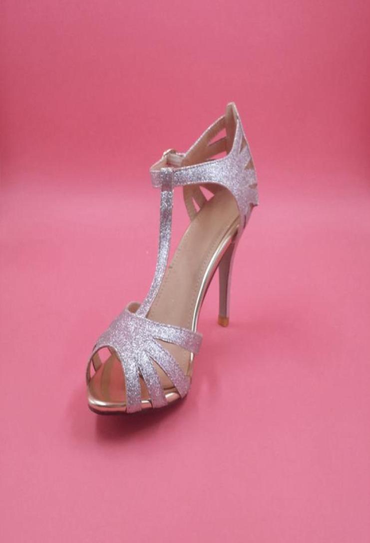 

Silver Glittery Wedding Shoes Handmade Pumps Tstrap Leather Sole Comfortable Pumps Toe 4quot Leather Wrapped Heels Women Sandal1871011
