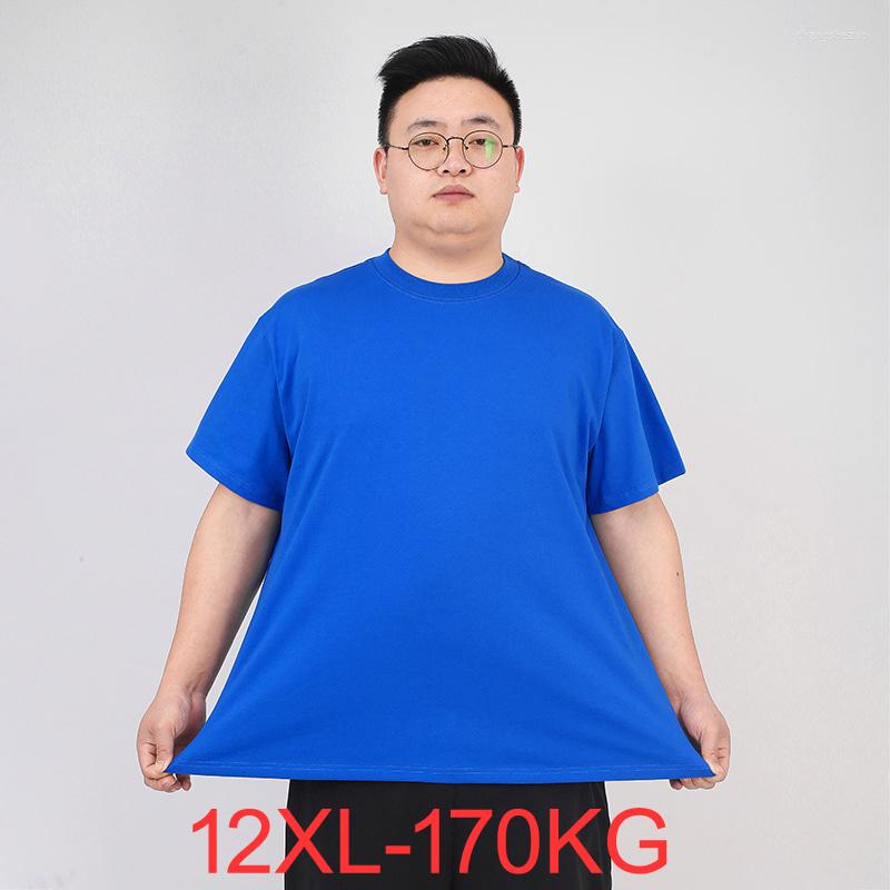 

Men's T Shirts Summer Plus Size Shirt 12XL 11XL Men's Casual Solid Short-sleeved Loose Short Sleeve Body Top 10XL Quick Dry 170kg, Black