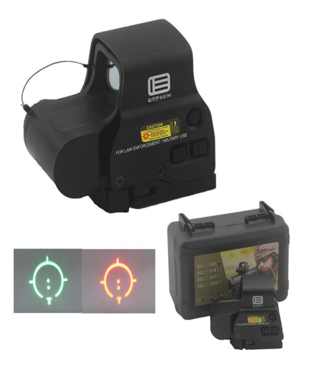 

558 Holographic Red and Green Dot Scope Hunting Rifle Tdot Reflex Sight With Integrated 58quot 20mm Weaver rail6635135