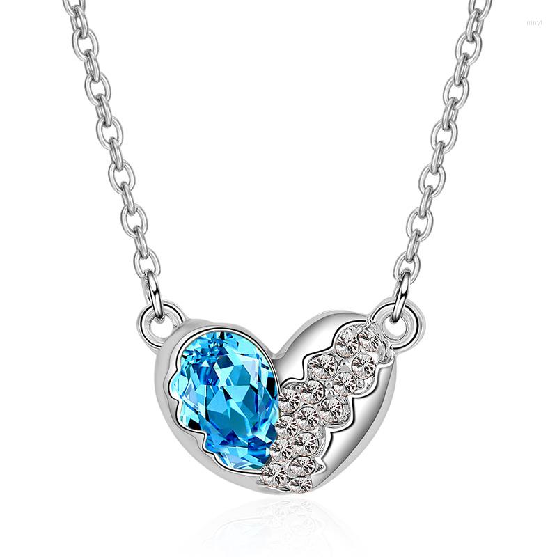 

Pendant Necklaces NL-00335 Authentic Austrian Crystal Jewellery Heavy Metal Free Fashion Heart Pendants Christmas Gift