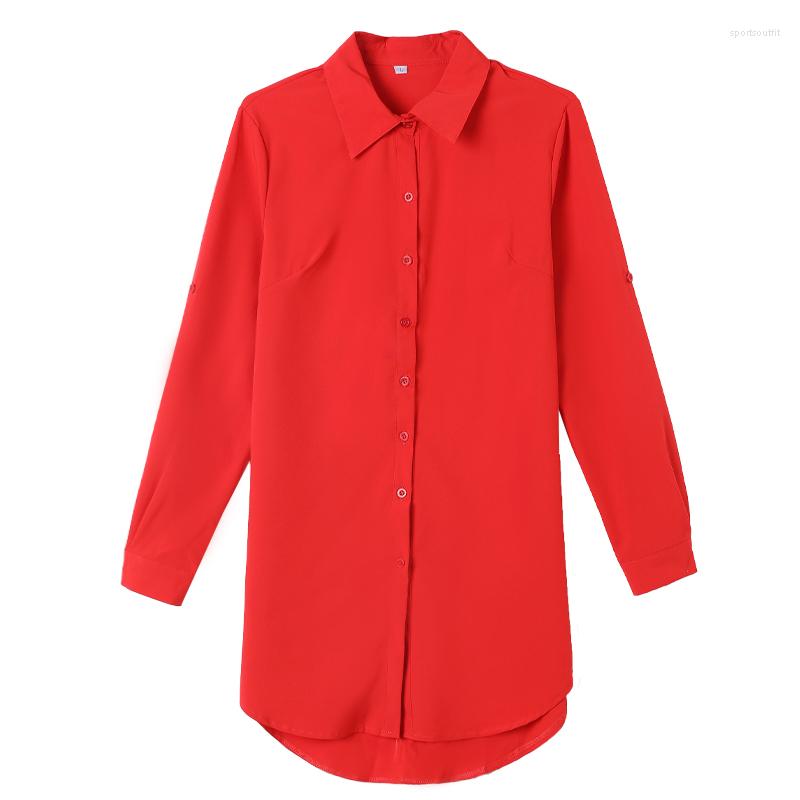 

Women's Blouses 4XL 5XL Women Blouse Shirt Long Sleeve White Solid Loose Casual Top Office Ladies Work Stripe