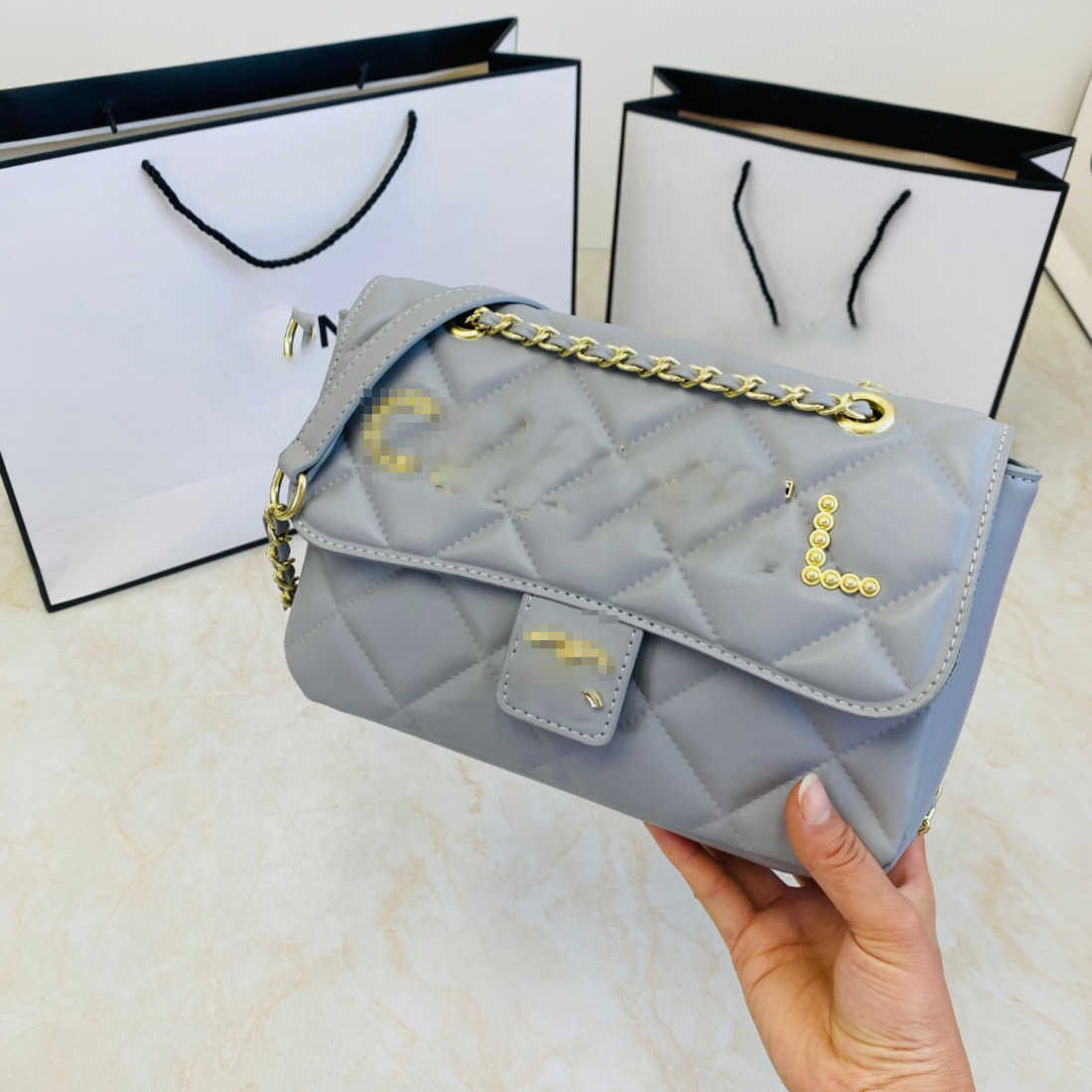 

Designer Channel Women Bags Middle Diamond Chain Underarm Shoulder Crossbody Bag For Women Handbag 2023