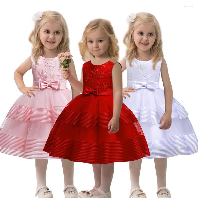 

Girl Dresses 2023 Fashion Children's Clothing Children Flower Dress Princess Puff