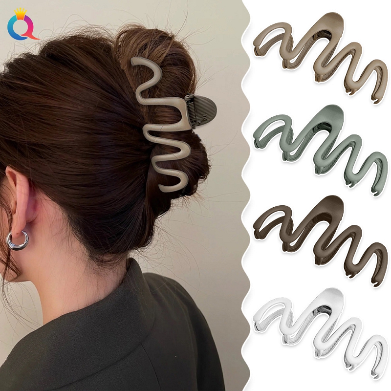 

Fashion blogger designer jewelry Large Wave Metal Clasp Shark Clip Hair Clip accessories Barrettes hair wholesale ZJ68