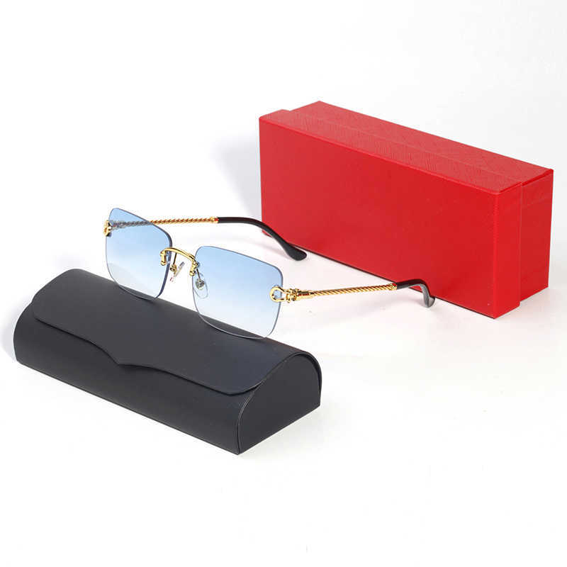 

Carti Glasses Woman Designer Sunglasses for Men Fashion Square Carti Eyewear Luxury Brand Cross buckle Frame Personality Same Plate UV400 with Case Sonnenbrille