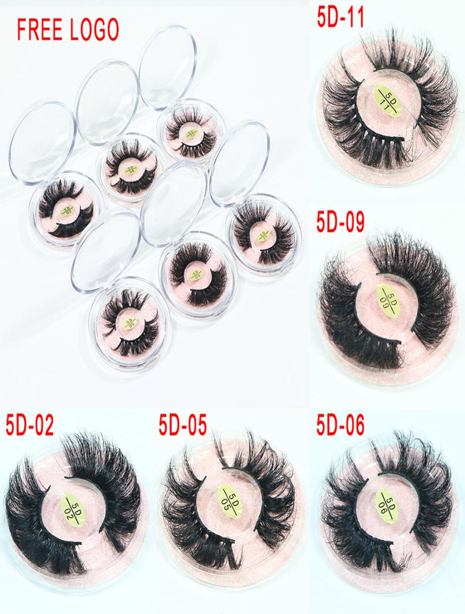 

Whole 5D Mink Lashes 25mm Fluffy False Eyelashes Long Dramatic Eyelash with Private logo5247673