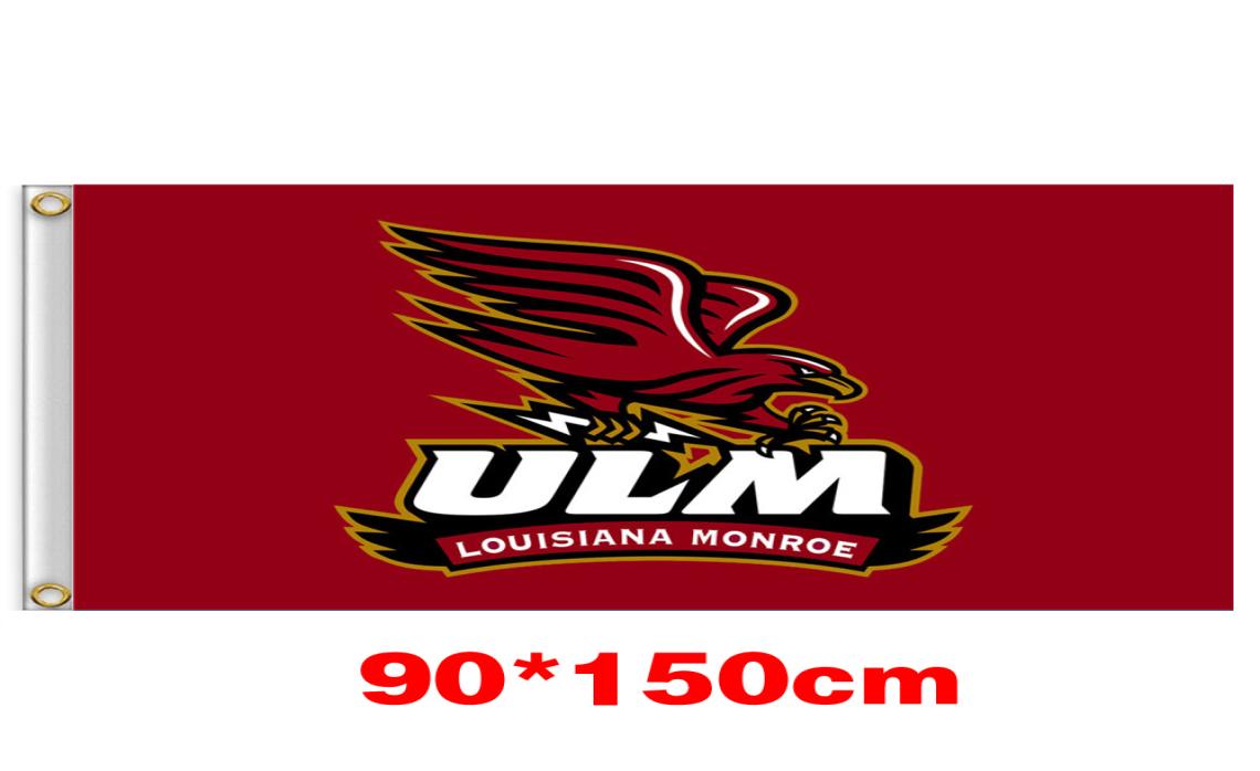 

Louisiana Monroe Warhawks University College Flag 150CM90CM 3X5FT Polyester Custom Any Banner Sports Flag flying homegarden outd3491686