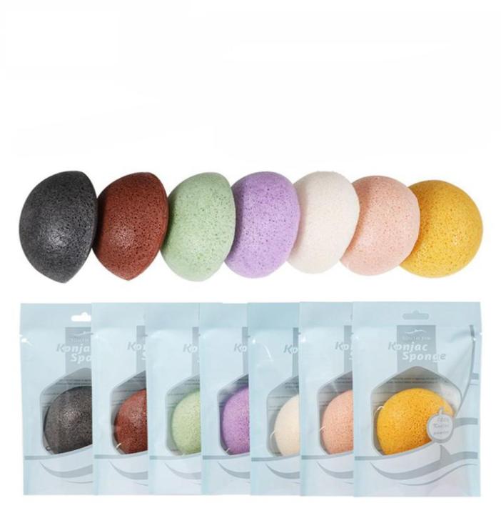 

Natural Konjac Round Sponge Washing Face Puff Facial Cleanser Exfoliator Face Cleaning Tools For Ladies 7 Colors LJJP3352010010