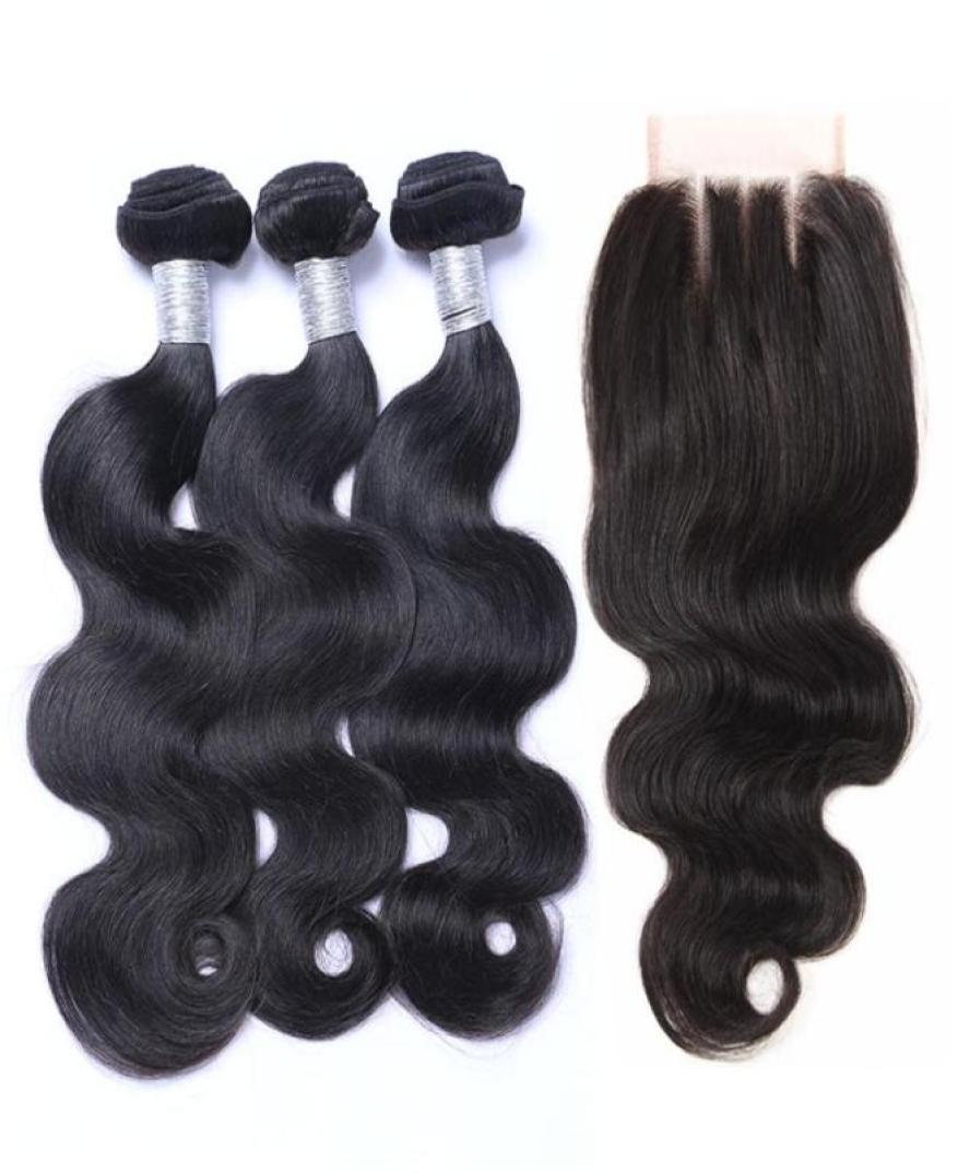 

Peruvian Body Wave Virgin Human Hair Weaves 3 Bundles with Lace Closures 100 Unprocessed Cuticle Aligned Remy Hair Extensions Nat87464290, Natural color