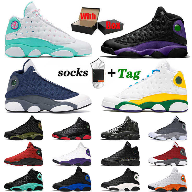 

With Box 13 13s 2021 Reverse Bred Authentic Jumpman Basketball Shoes Mens Womens Red Flint Island Court Purple XIII Lakers Grey Trainers Women Sports Sneakers, B11 40-47 hyper royal