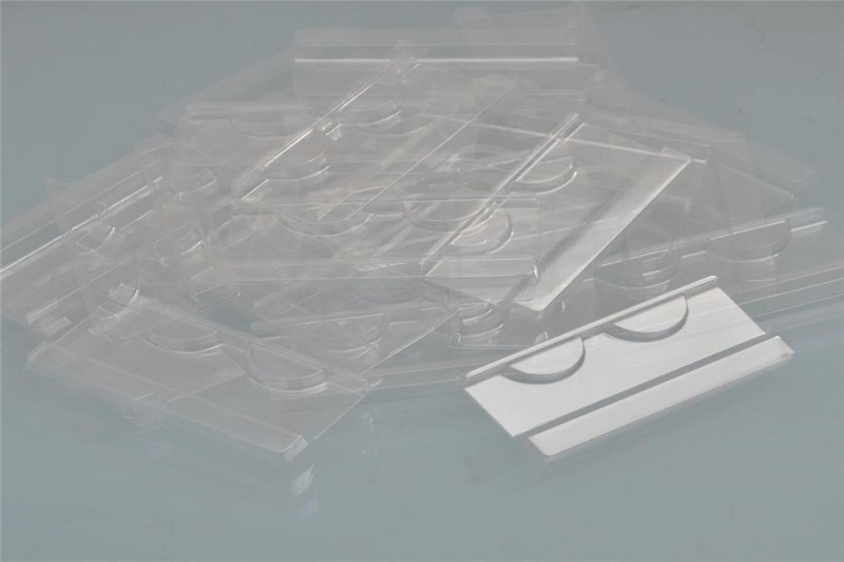 

whole 50100pack clear white lash trays plastic mink lashes holder eyelash tray for eyelash packaging box round square case 3339930
