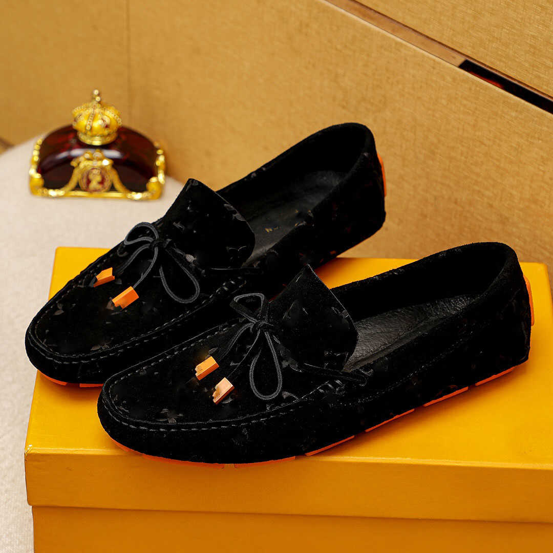 

top quality Casual Shoes Designer leisure shoes luxury Italian men's classic gold metal plaid flat leather office walking dress shoes., Grey