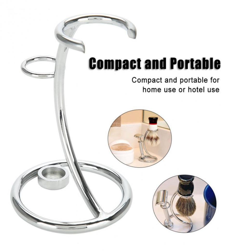 

Men039s Bowl Mug Brush shaving brush holder razor storage rack metal razor display stand bathroom rack3512262