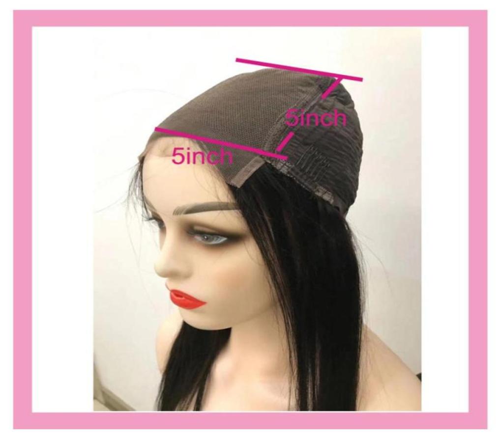 

Brazilian Human Hair 2032inch Long Inch 55 Lace Closure Wigs Natural Color Straight Whole Remy 5X5 Closure Wig With Baby Hai3998695350776