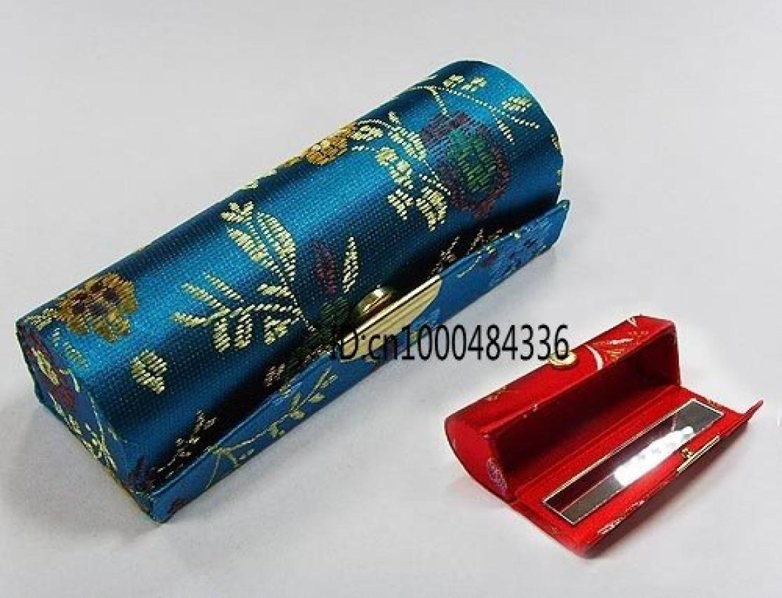 

Wholewhole Lot of 12 pcs CHINA HANDMADE SILK LIPSTICK BOX CASES 9493063, Army green