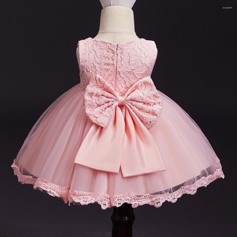 

Girl Dresses 2023 Fashion Children's Clothing Princess Lace Dress Bow, Red