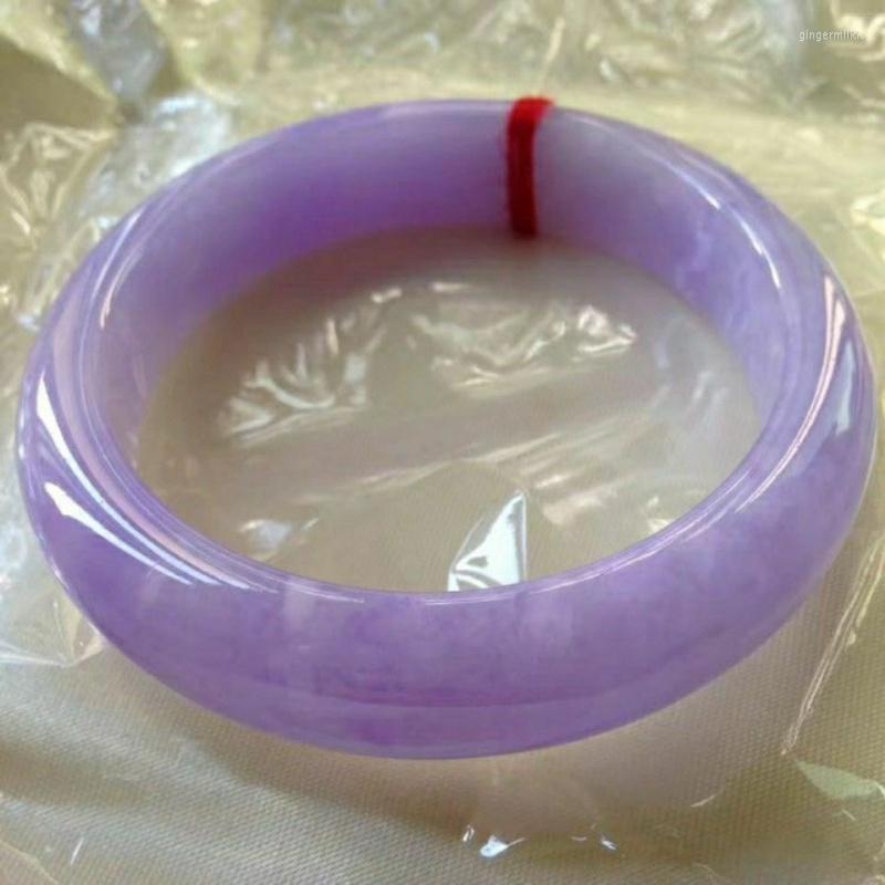 

Bangle Natural Myanmar Violet Jade Hand-carved Bracelet Women Bracelets Jadeite Real Jades Bangles Jewelry Accessories