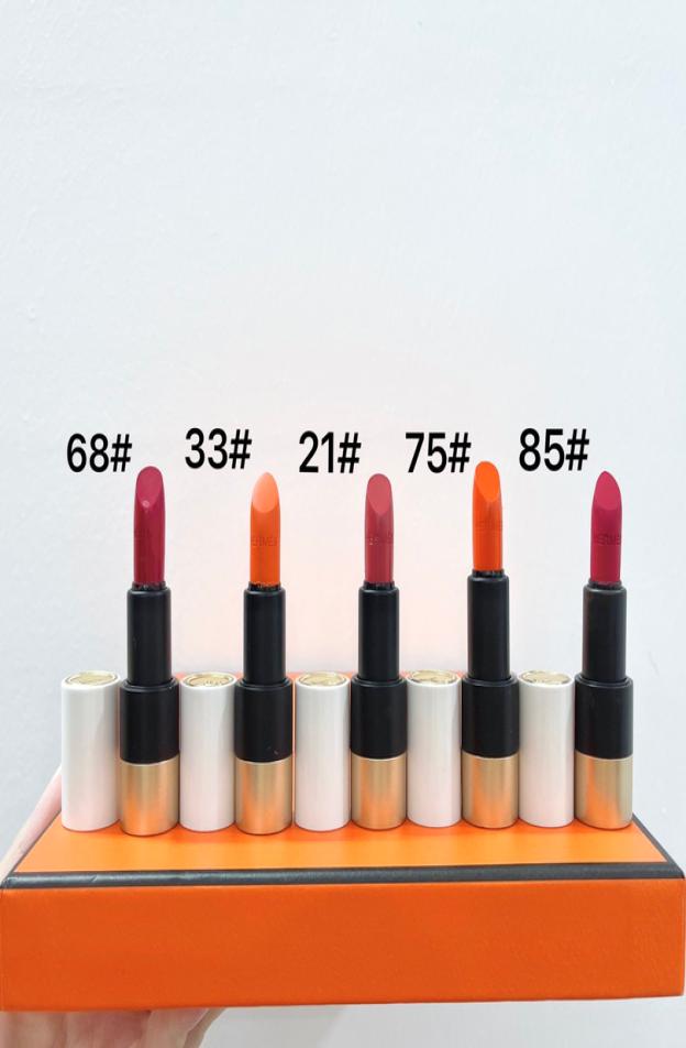 

Luxury Brand lipstick Set 5Pieces TOP Quality Satin lipstick Rouge Matte lipsticks Made in Italy 15g9411511, Army green