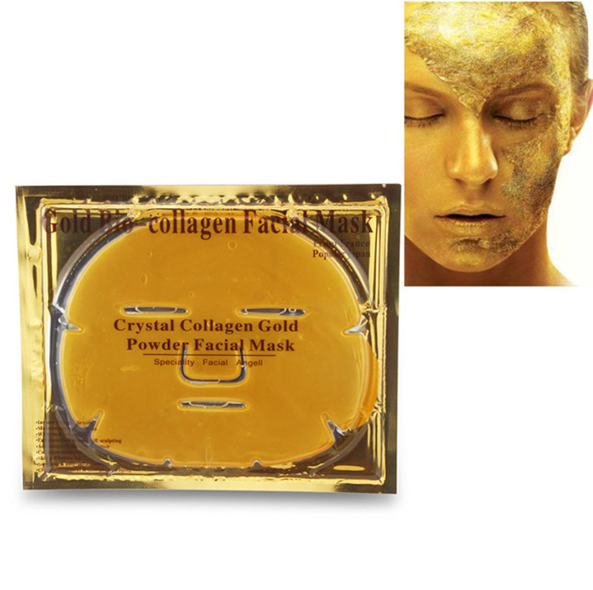 

Gold Bio Collagen Face Mask Crystal Golden Moisturizing Facial Masks Women Beauty Face Skin Care Face Mask 10pcs5303995