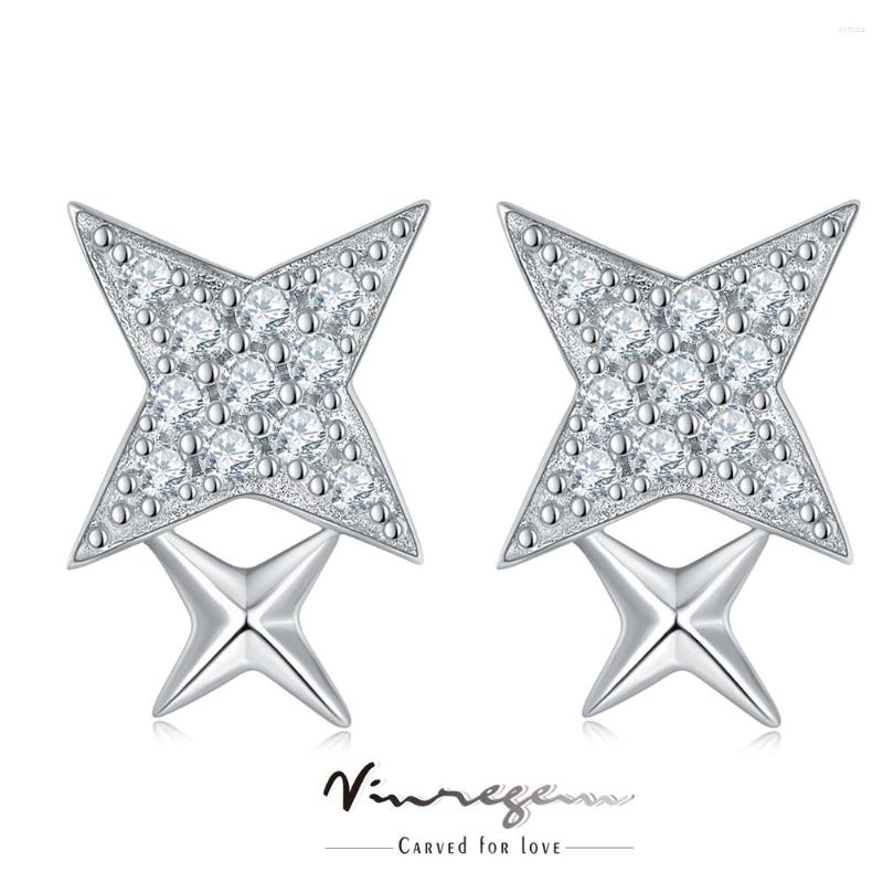 

Stud Earrings Vinregem 18K White Gold Moissanite Pass Test For Women Anniversary Gift 925 Sterling Silver Fine Jewelry Wholesale