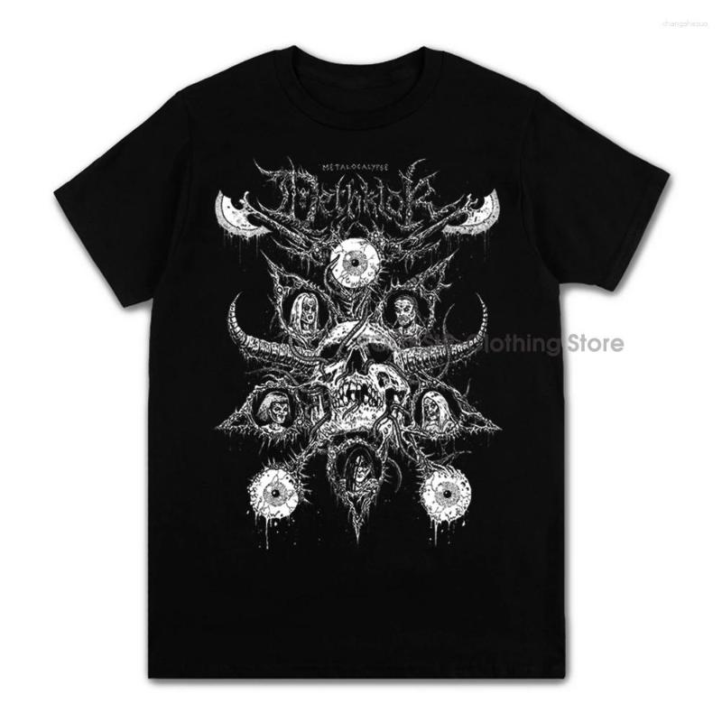 

Men's T Shirts Men Shirt Vintage T-shirt Summer Clothing Personalized Dethklok Virtual Band Skull 3d Print Cotton Top Casual Street Pullover, Py-dy-4816-bk