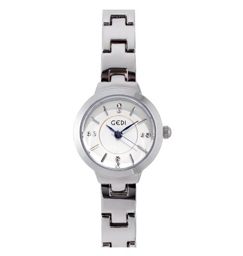 

2023 Exquisite, compact, and high appearance with diamond inlaid women's student waterproof alloy bracelet quartz watch, Silver