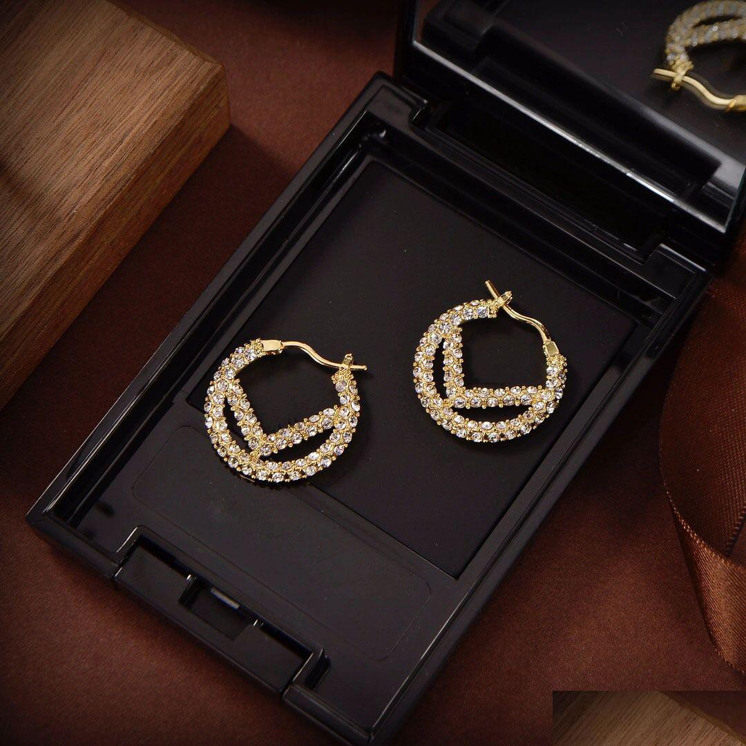 

Stud Luxury Designer Earring Classic Earrings Simple And Versatile Gold Fl Diamond Women Delicate Rendy Fashion Drop Delivery Jewelry Dhabx