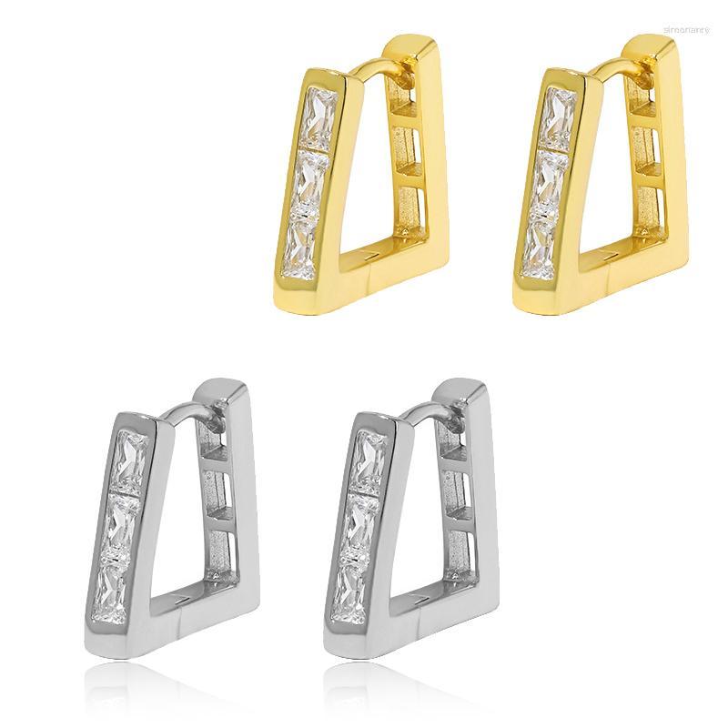 

Hoop Earrings S'STEEL Sterling Silver 925 Geometric Zircon Ear Buckle Hoops For Women 2023 Luxury Designer Earings Promise Jewelry