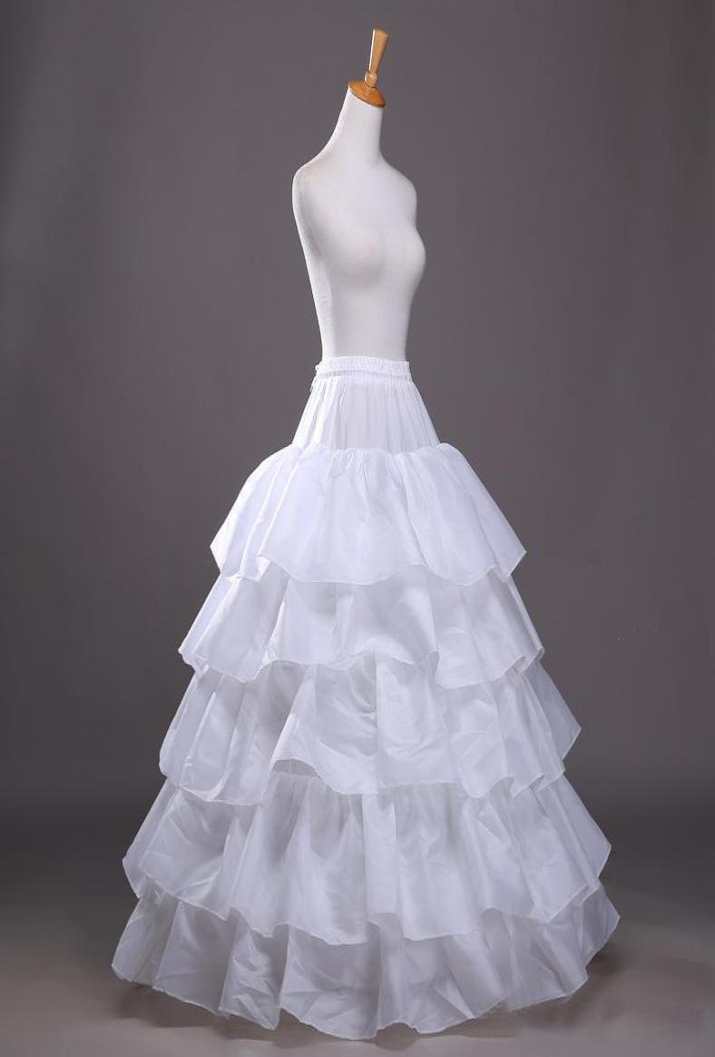 

New Ball Gown Petticoat White Crinoline Underskirt Wedding Dress Slip 3 Hoop Skirt Crinoline For Quinceanera Dress Cheap 2805604