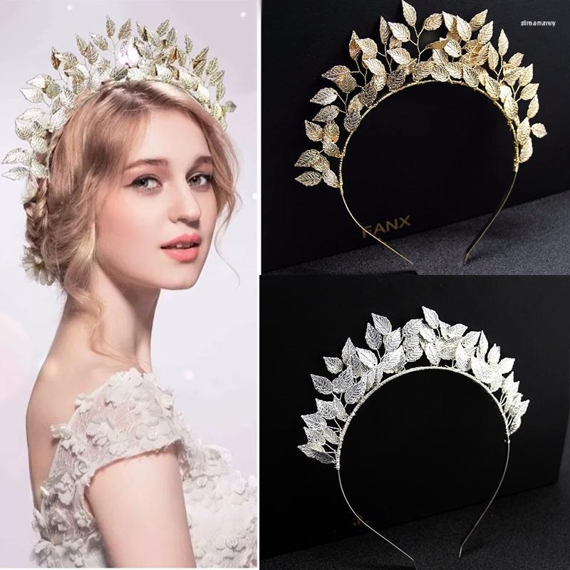 

Hair Clips Retro Leaf Crown Hairband Soft Headband Vintage Bridal Head Accessories