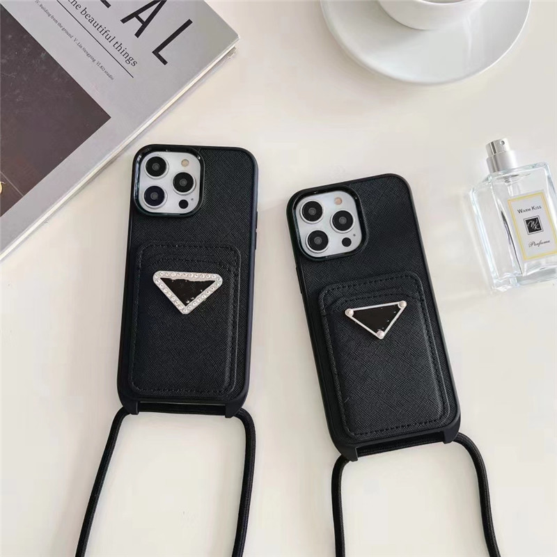 

Fashion Paris Show Designer Phone Cases for iPhone 14promax 14pro 14 13promax 13pro 13 12 12pro 12promax Leather Print Card Pocket Luxury Cellphone Cover, Style 2-diamond logo