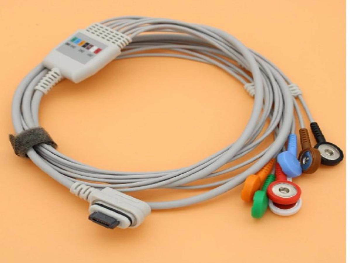 

Other Health Care Items Holter ECG EKG 7 lead 3 channel cable and electrode leadwire2008594004 GE seer light AHAsnap6812567