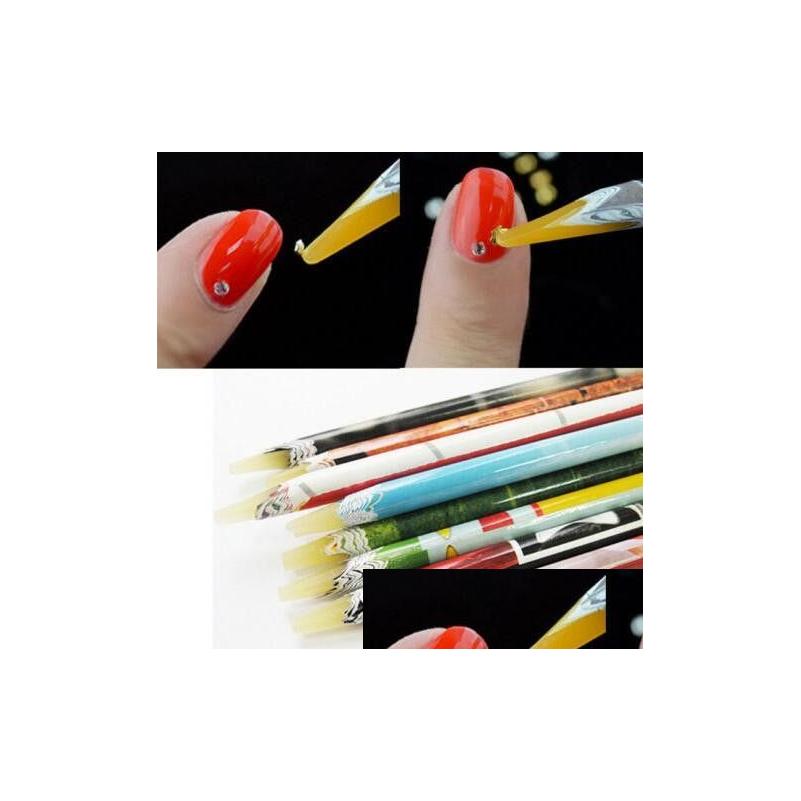 

Dotting Tools 200Pcs Picking Up Rhinestone Picker Pen Wooden Wax Nail Manicure Tool Random Color Kd1 Drop Delivery Health Beauty Art Dhx0M
