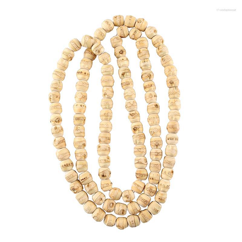 

Chains Unique Handmade 108 Wood Wooden Real Natural Bamboo Root Buddhist Beads Necklace